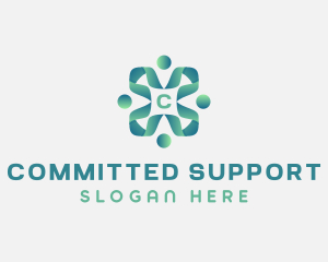 People Community Support logo design