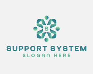 People Community Support logo design