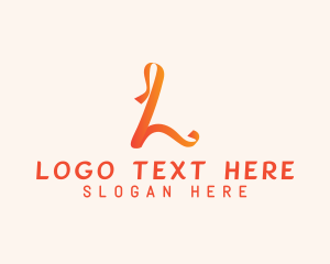 Advertising Ribbon Letter L logo