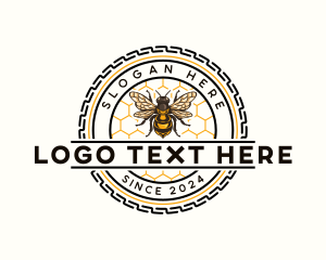 Honeycomb Honey Bee logo