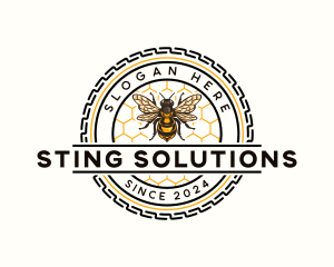 Honeycomb Honey Bee logo