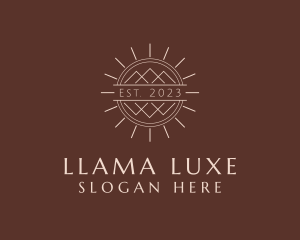 Luxe Glamping Travel logo design