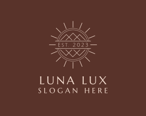 Luxe Glamping Travel logo design