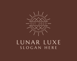 Luxe Glamping Travel logo design