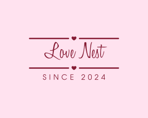 Retro Valentine Romance Heart logo design