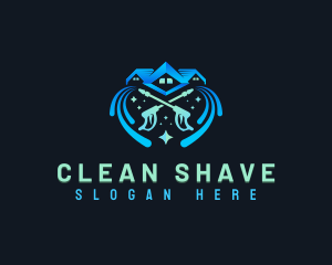 House Cleaning Maintenance logo design