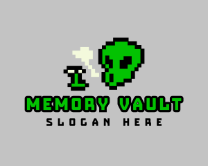Smoking Pixel Alien logo