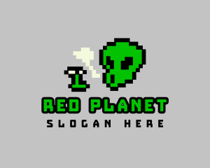 Smoking Pixel Alien logo