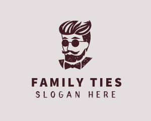 Grunge Hipster Gentleman logo design