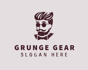 Grunge Hipster Gentleman logo