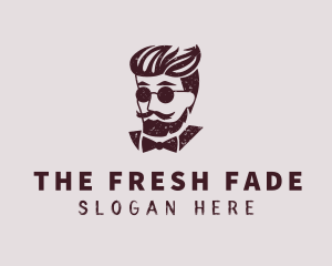 Grunge Hipster Gentleman logo design