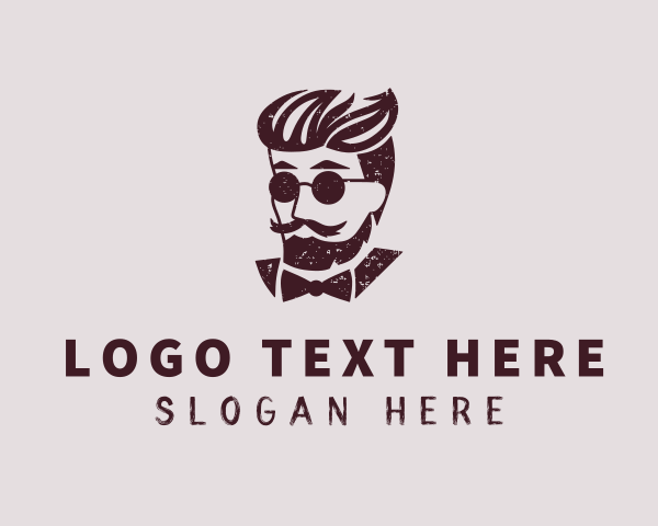 Grunge Hipster Gentleman logo