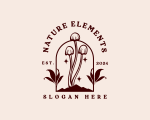 Nature Leaf Mushroom logo design