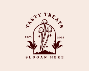 Nature Leaf Mushroom logo design