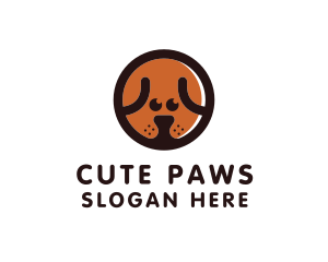 Puppy Dog Circle logo design