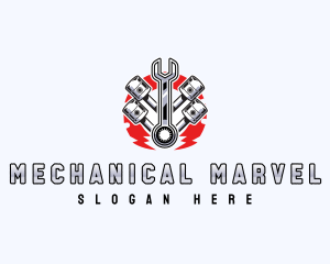 Garage Mechanical Piston logo design