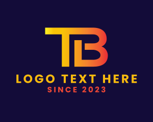 Technology Monogram Letter TB logo