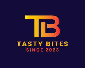 Technology Monogram Letter TB logo design