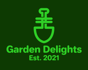 Green Garden Shovel logo design