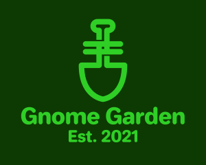 Green Garden Shovel logo design