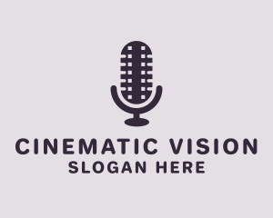 Film Strip Microphone logo design