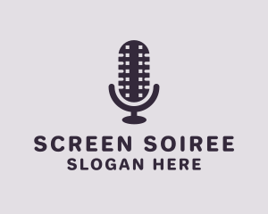 Film Strip Microphone logo design