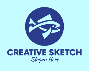 Blue Sail Fish logo design