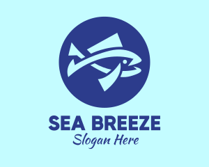 Blue Sail Fish logo design