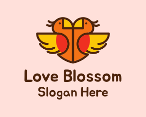 Lovely Twin Birds logo design