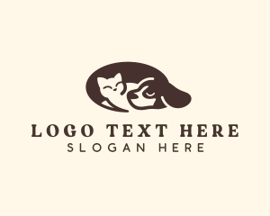 Sleeping Pet Cat Dog logo