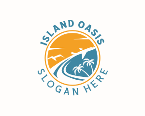 Travel Island Getaway logo design