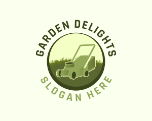 Landscaping Lawn Mower logo design