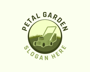 Landscaping Lawn Mower logo design