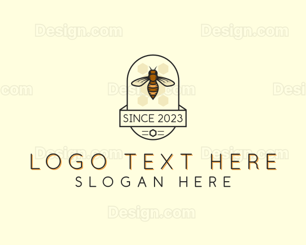 Beehive Honey Bee Logo