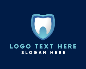 Dental Teeth Shield Logo