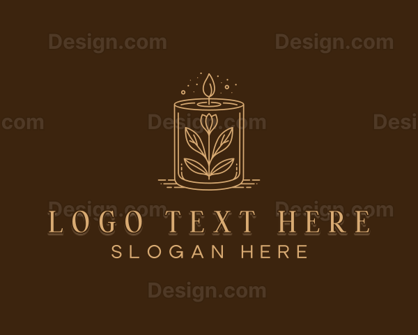 Flower Leaf Candlelight Logo