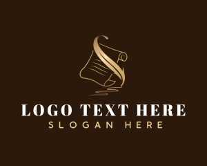 Elegant Feather Quill Pen Logo