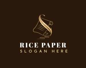 Elegant Feather Quill Pen logo design