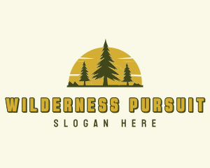 Forest Pine Tree Nature logo design