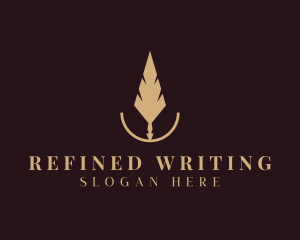 Pen Feather Novel Writer  logo design