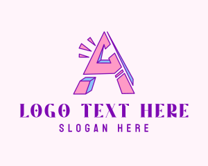 Isometric Letter A Logo