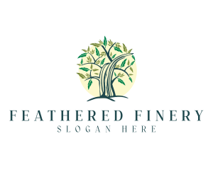 Feather Tree Nature  logo design