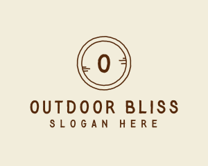 Wood Rustic Button  logo design