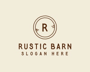 Wood Rustic Button  logo design