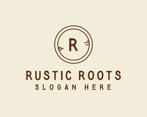 Wood Rustic Button  logo design