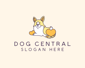 Lovely Corgi Pet logo design