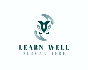 Floral Hand Wellness logo design