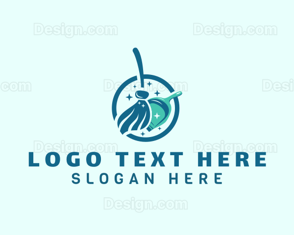 Clean Sweeping Broom Logo