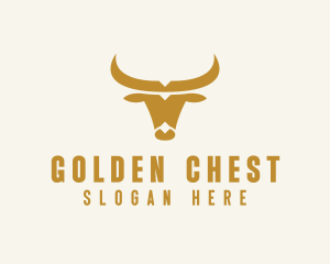 Golden Bull Horns  logo design