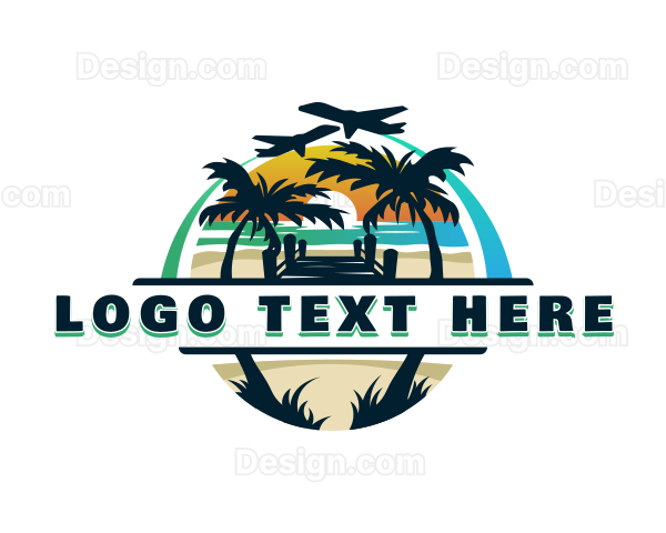 Beach Destination Tour Logo